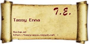 Tassy Enna névjegykártya